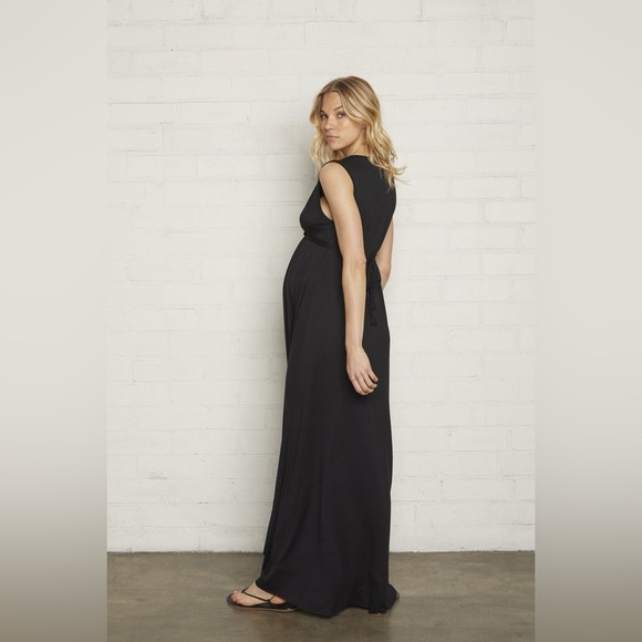 Rachel Pally Long Sleeveless Caftan Maxi Dress in Black Size Small Maternity - Picture 2 of 11
